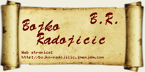 Bojko Radojičić vizit kartica